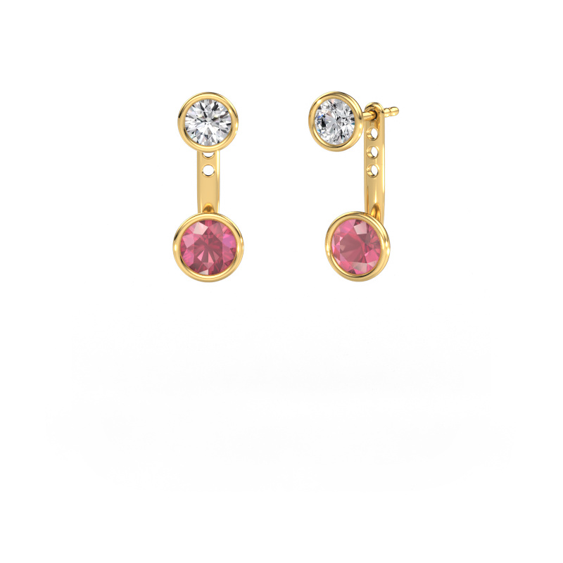 Image of Earrings Halle 585 gold Tourmaline pink 6 mm