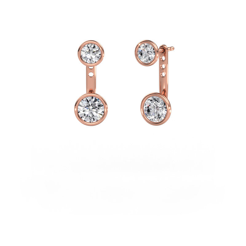 Bild von Ohrringe Halle 585 Roségold Diamant 2.80 crt
