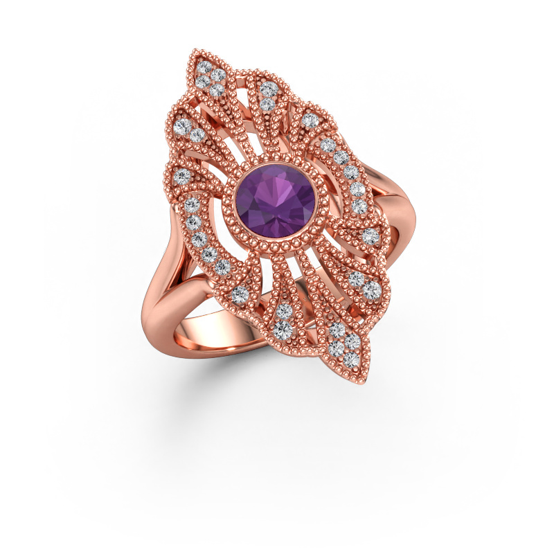 Immagine di Anello di fidanzamento Hanna 585 oro rosa Ametista 5 mm