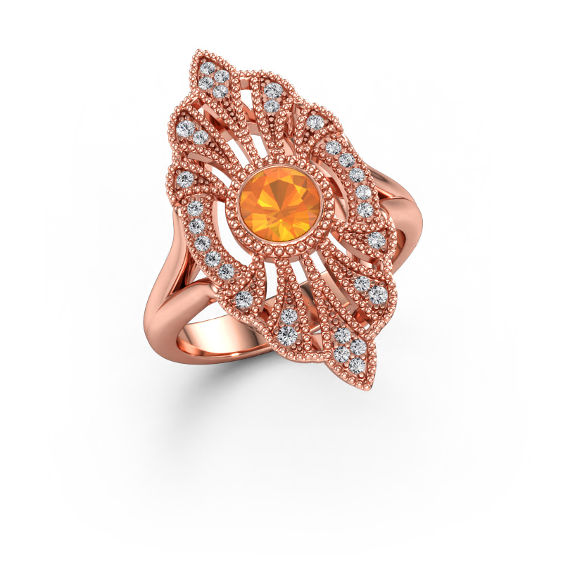 Immagine di Anello di fidanzamento Hanna 585 oro rosa Citrino 5 mm