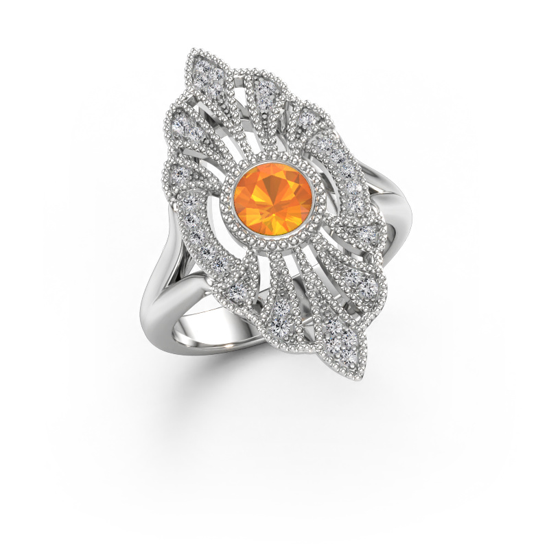 Immagine di Anello di fidanzamento Hanna 585 oro bianco Citrino 5 mm