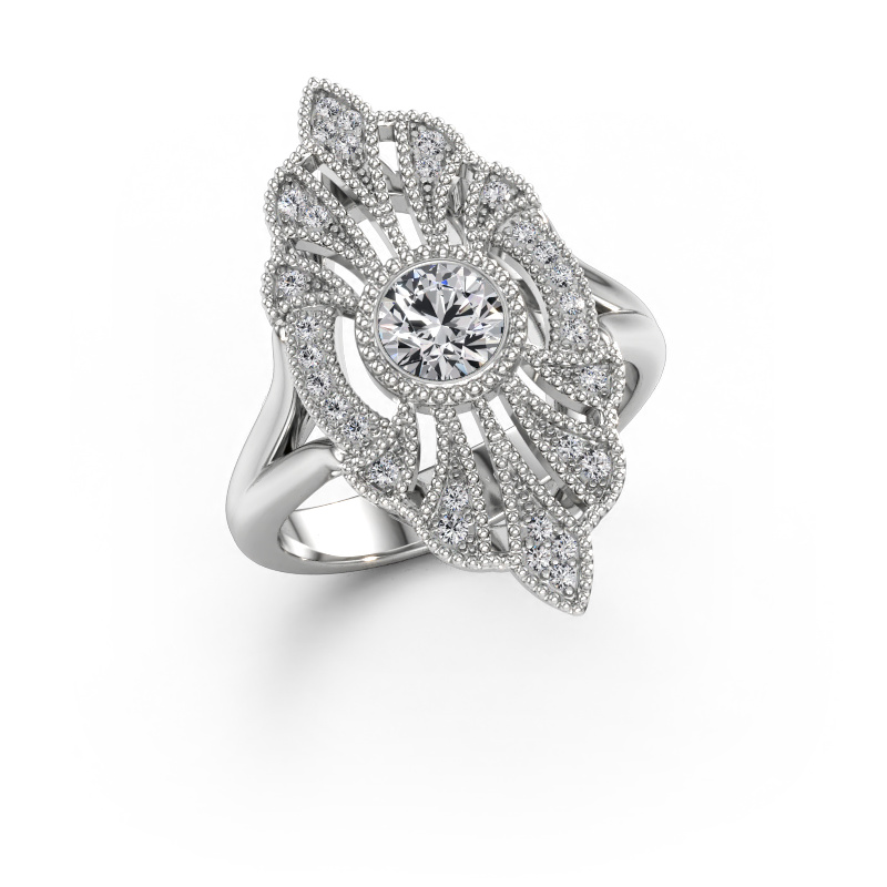 Immagine di Anello di fidanzamento Hanna 585 oro bianco Diamante a tua scelta 5 mm
