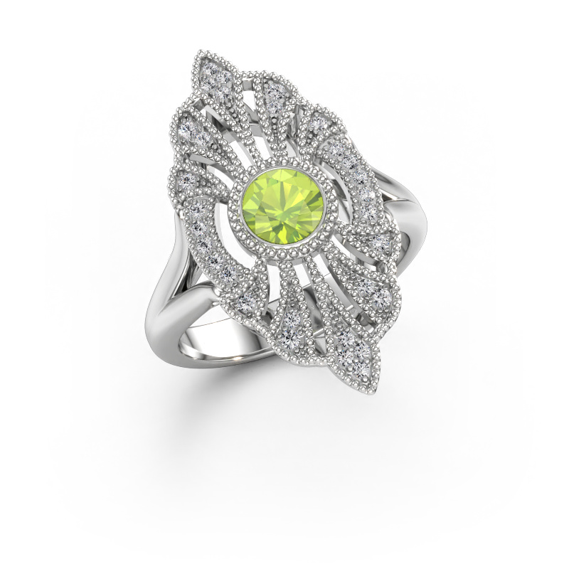 Bild von Verlobungsring Hanna 585 Weißgold Peridot 5 mm