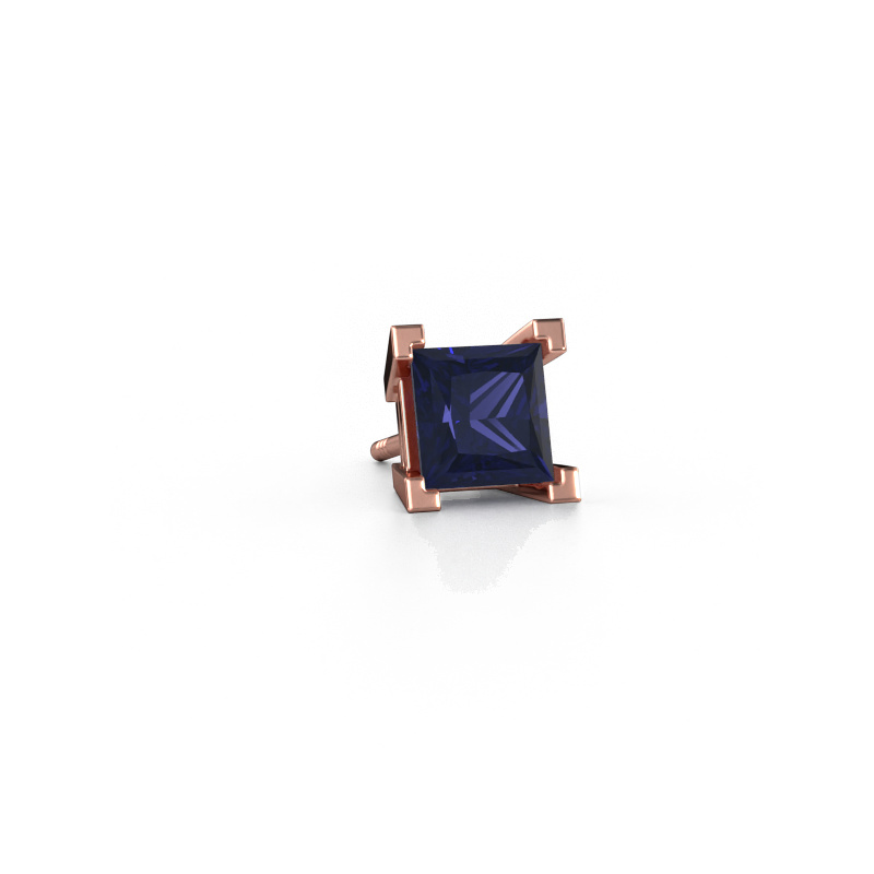 Image of Men's earring Hans 585 rose gold Sapphire 6 mm
