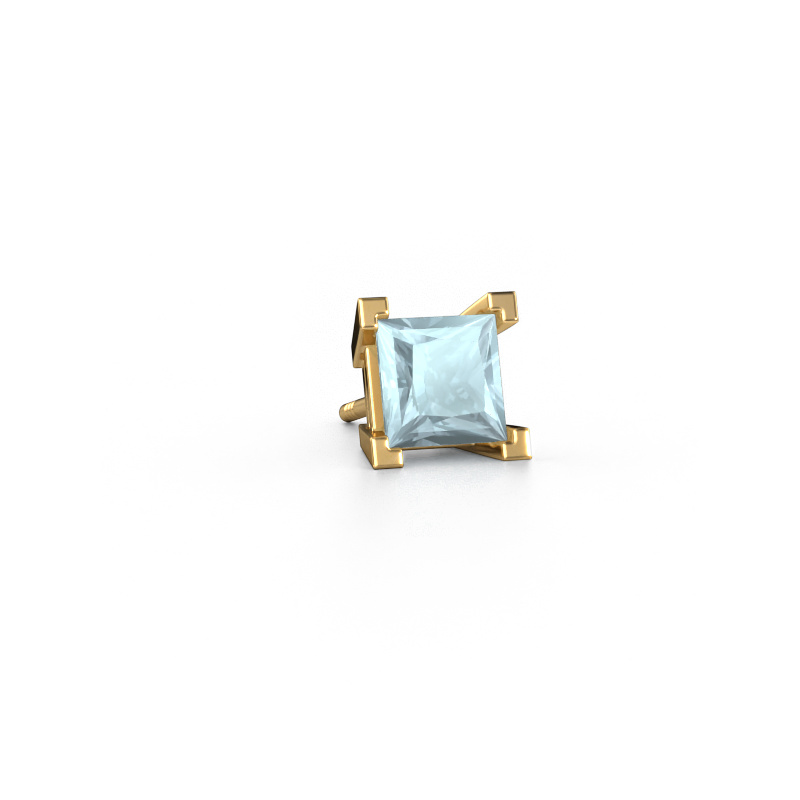 Image of Men's earring Hans 585 gold Aquamarine 6 mm