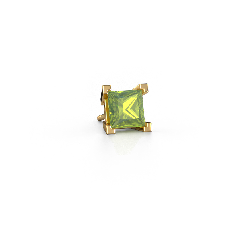 Image of Men's earring Hans 585 gold Peridot 6 mm