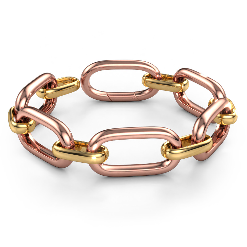 Image of Bracelet Harmony 20 Hollow - 585 rose gold