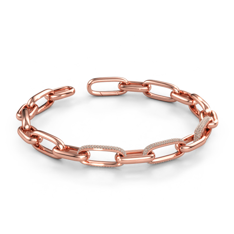 Bild av Länkarmband Harmony 2 9.5 Ihålig - 585 roséguld Brun diamant 1.935 crt