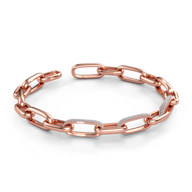 Bild av Länkarmband Harmony 2 9.5 Ihålig - 585 roséguld Diamant 1.935 crt