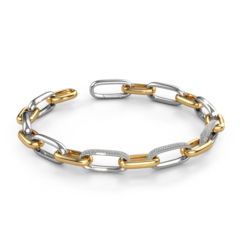 Bild von Gliederarmband Harmony 2 9.5 Hohl - 585 Weißgold Lab-grown Diamant 1.935 crt