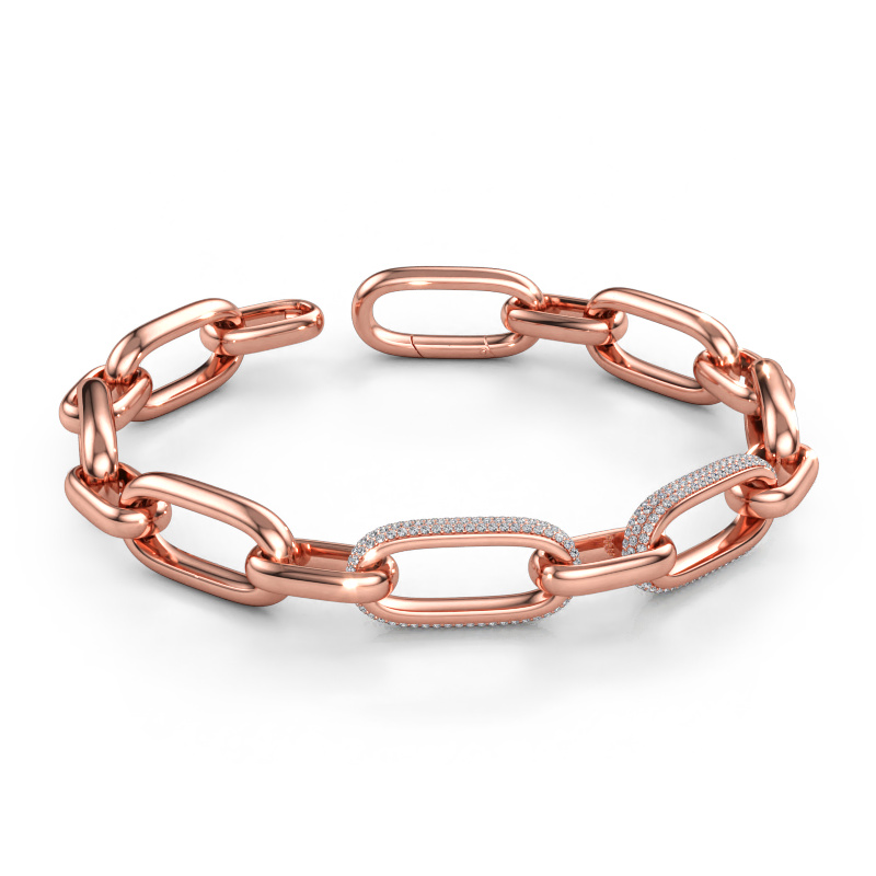 Immagine di Bracciale a maglie Harmony 2 12.5 Vuoto - 585 oro rosa Diamante lab grown 2.211 crt