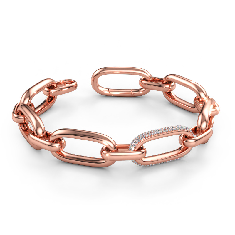 Immagine di Bracciale a maglie Harmony 2 15 Vuoto - 585 oro rosa Diamante lab grown 2.211 crt