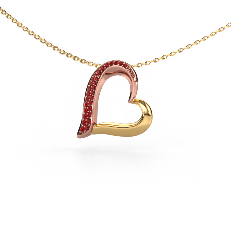 Bild von Kette Heart 1 585 Roségold Rubin 1.2 mm