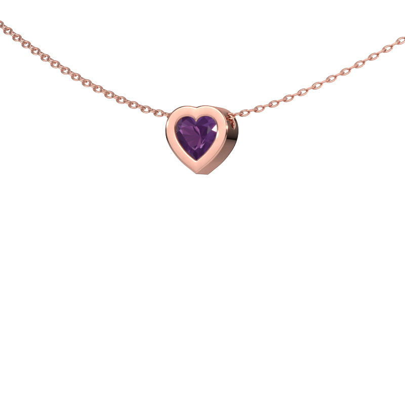 Image of Pendant Tonja 585 rose gold Amethyst 5 mm