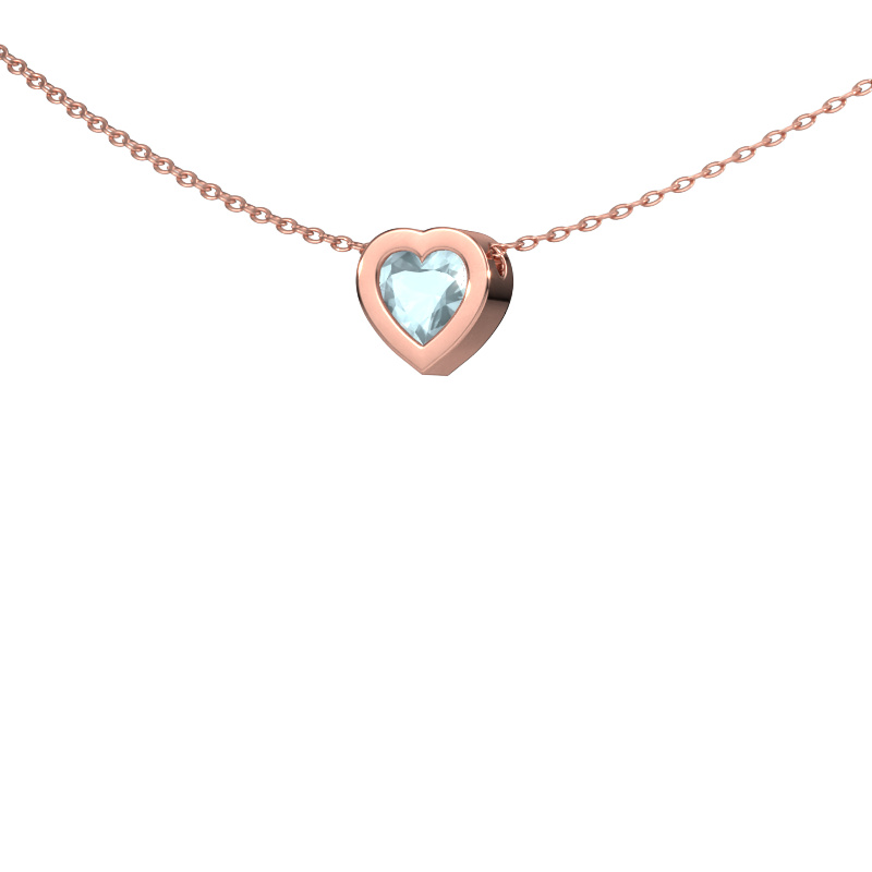 Image of Pendant Tonja 585 rose gold Aquamarine 5 mm