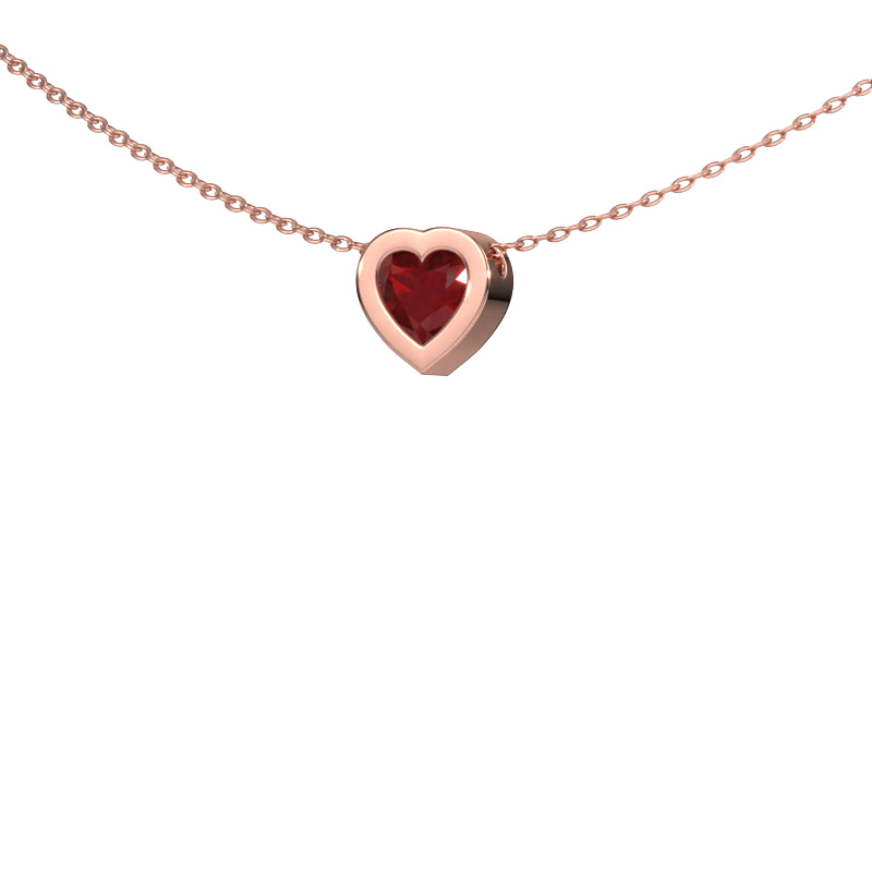 Image of Pendant Tonja 585 rose gold Ruby 5 mm
