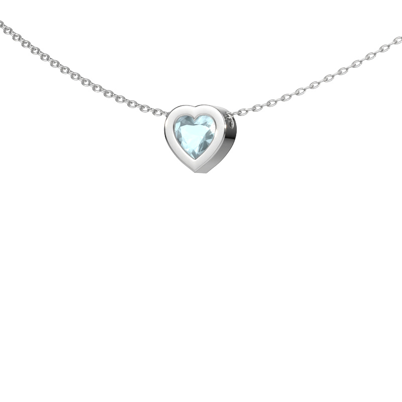 Image of Pendant Tonja 950 platinum Aquamarine 5 mm