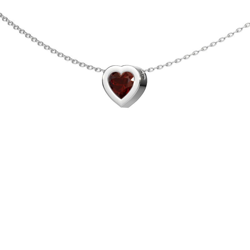 Image of Pendant Tonja 585 white gold Garnet 5 mm
