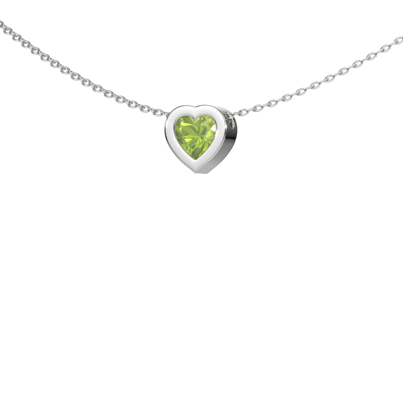 Bild von Anhänger Tonja 585 Weißgold Peridot 5 mm