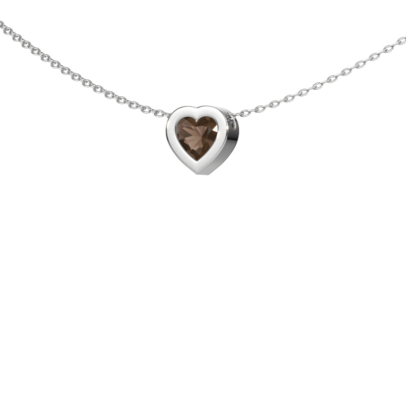 Bild von Anhänger Tonja 585 Weißgold Rauchquarz 5 mm