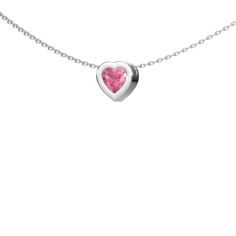 Image of Pendant Tonja 950 platinum Pink sapphire 5 mm