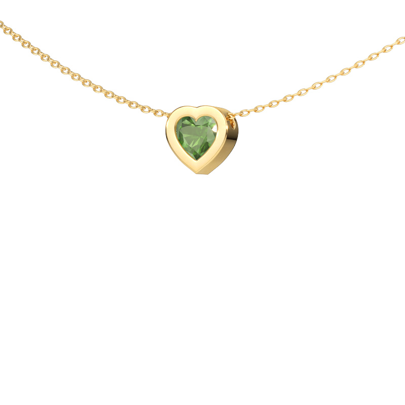 Afbeelding van Hanger Tonja 585 goud Toermalijn groen 5 mm