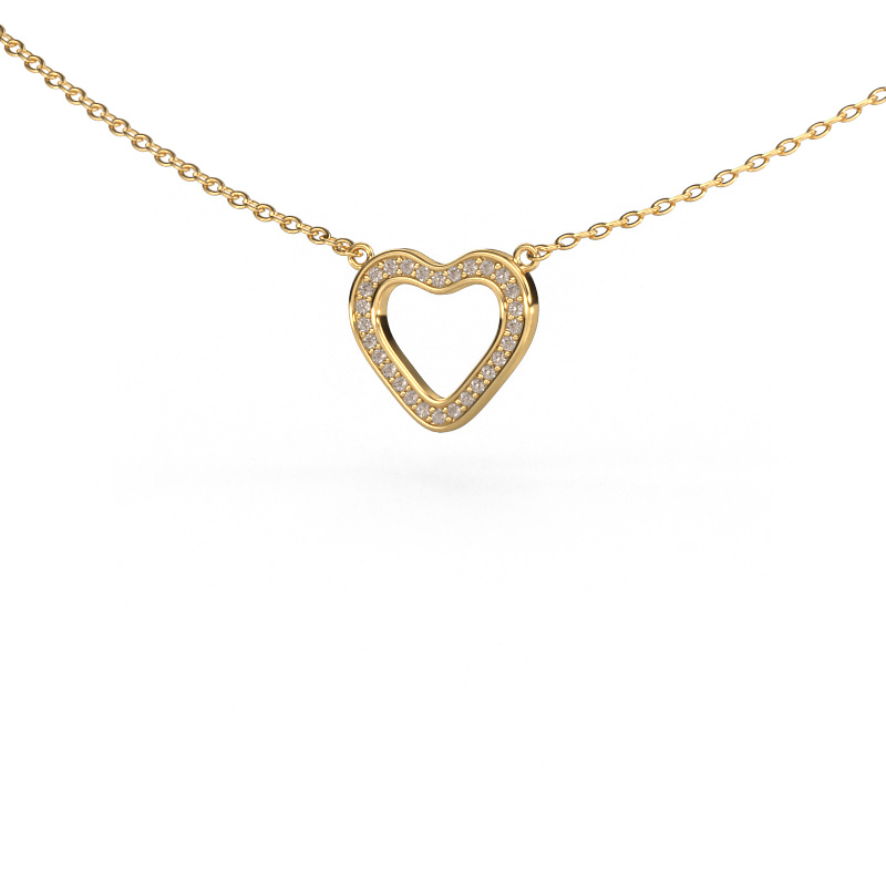Image de Pendentif Heart 3 585 or jaune Diamant brun 0.07 crt