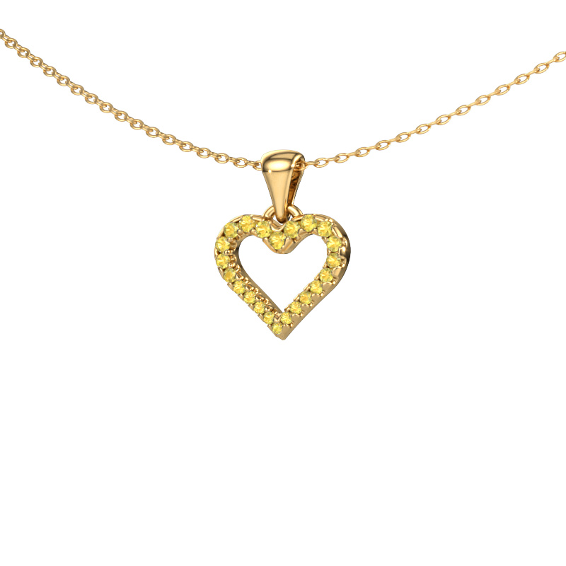 Bild von Anhänger Heart 7 585 Gold Gelb Saphir 1 mm