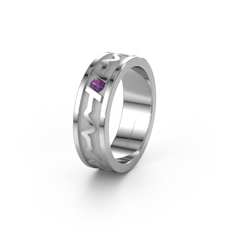 Image of Wedding ring Heartbeat 3 950 platinum ±0.24x0.08 in