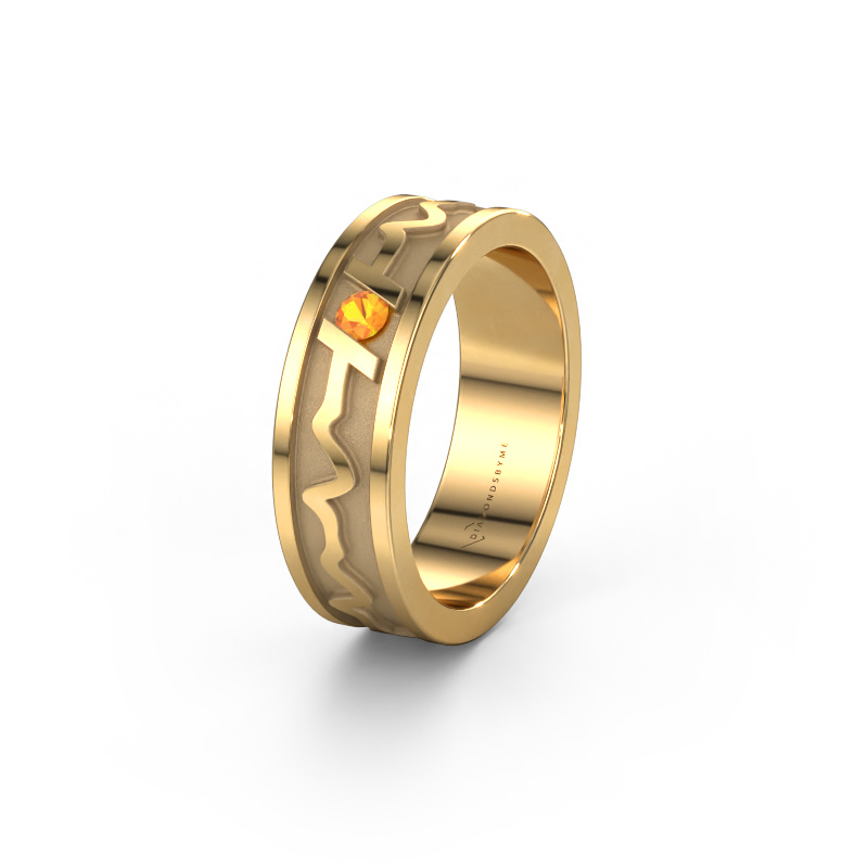 Image of Wedding ring Heartbeat 3 585 gold ±0.24x0.08 in