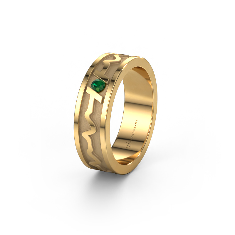 Image of Wedding ring Heartbeat 3 585 gold ±0.24x0.08 in