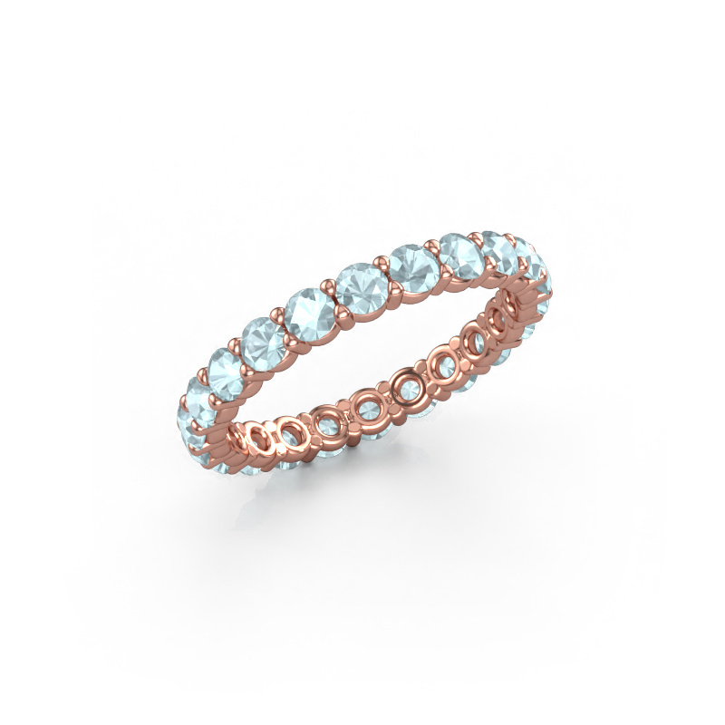 Bild von Vorsteckring Heddy rnd 2.7 585 Roségold Aquamarin 2.7 mm