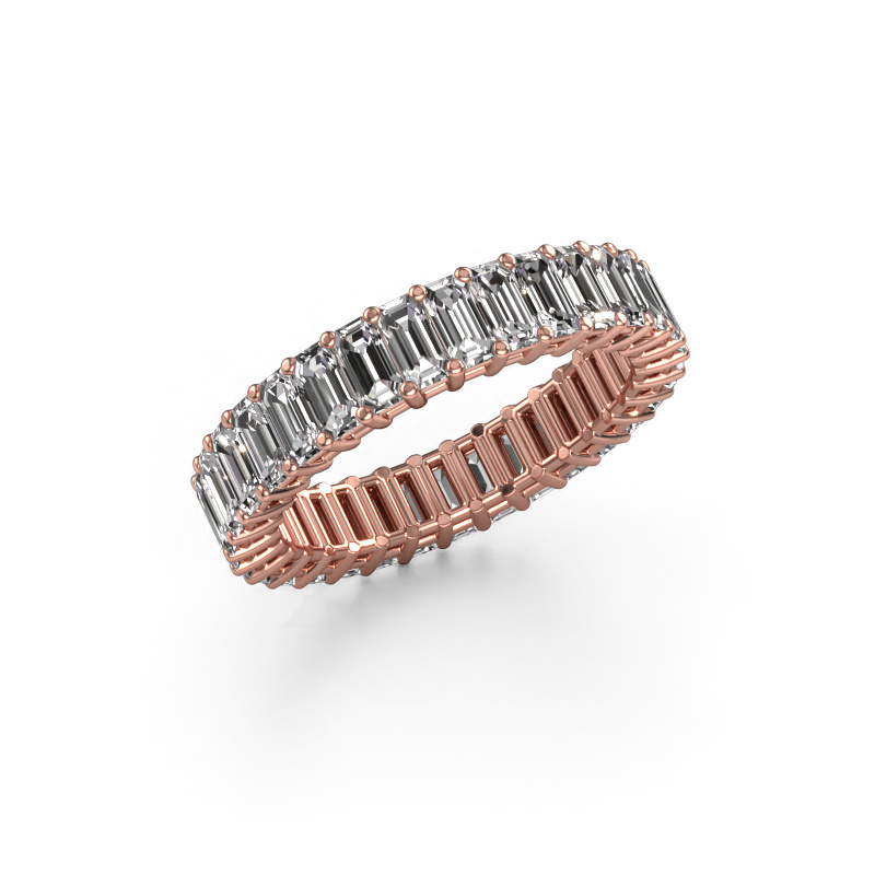 Image of Stackable ring Heddy EME 4x2 585 rose gold Diamond 4.95 crt
