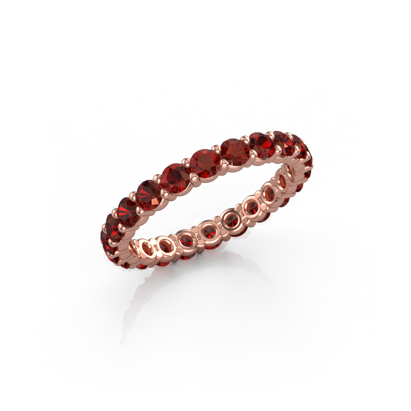 Image of Stackable ring Heddy rnd 2.7 585 rose gold Garnet 2.7 mm