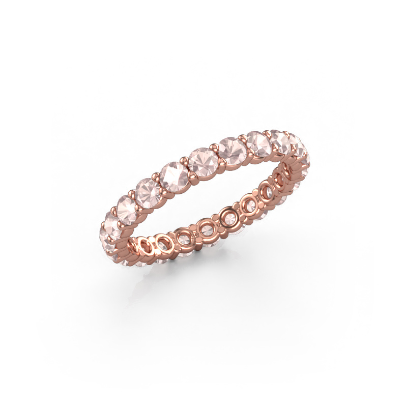 Image of Stackable ring Heddy rnd 2.7 585 rose gold Morganite champagne 2.7 mm