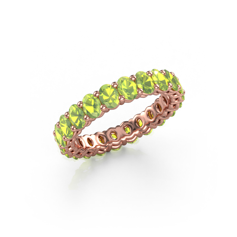 Bild von Vorsteckring Heddy OVL 3x4 585 Roségold Peridot 4x3 mm