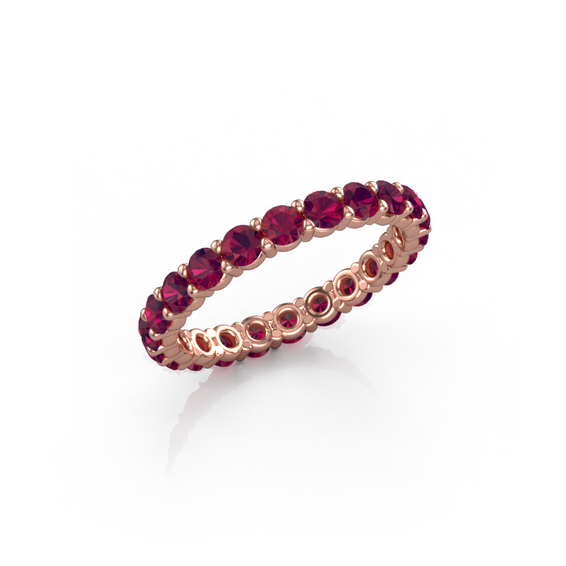 Image de Bague superposable Heddy rnd 2.7 585 or rose Rhodolite 2.7 mm