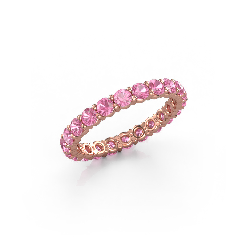 Image of Stackable ring Heddy rnd 2.7 585 rose gold Pink sapphire 2.7 mm