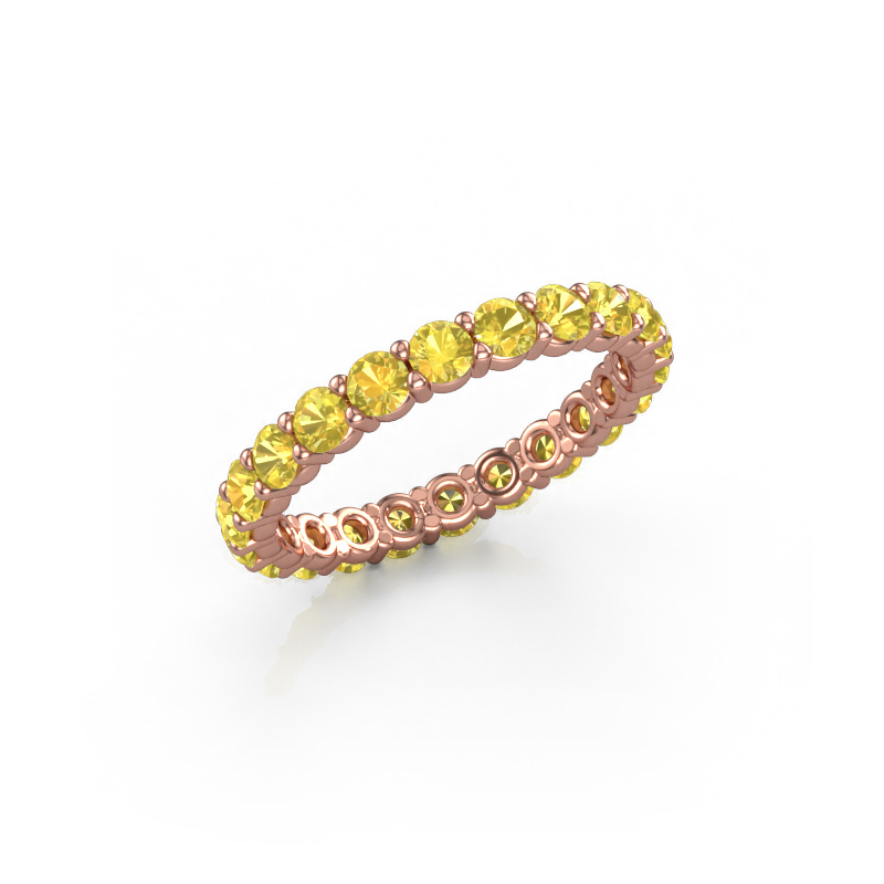 Image of Stackable ring Heddy rnd 2.7 585 rose gold Yellow sapphire 2.7 mm