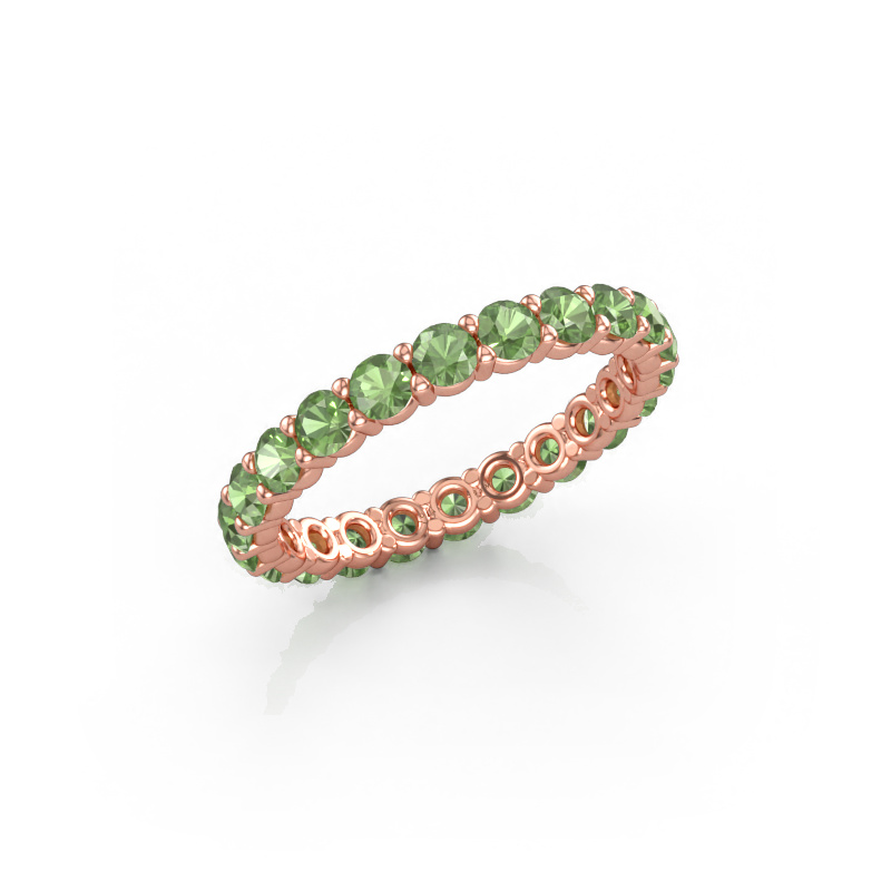 Immagine di Anello componibile Heddy rnd 2.7 585 oro rosa Tormalina verde 2.7 mm
