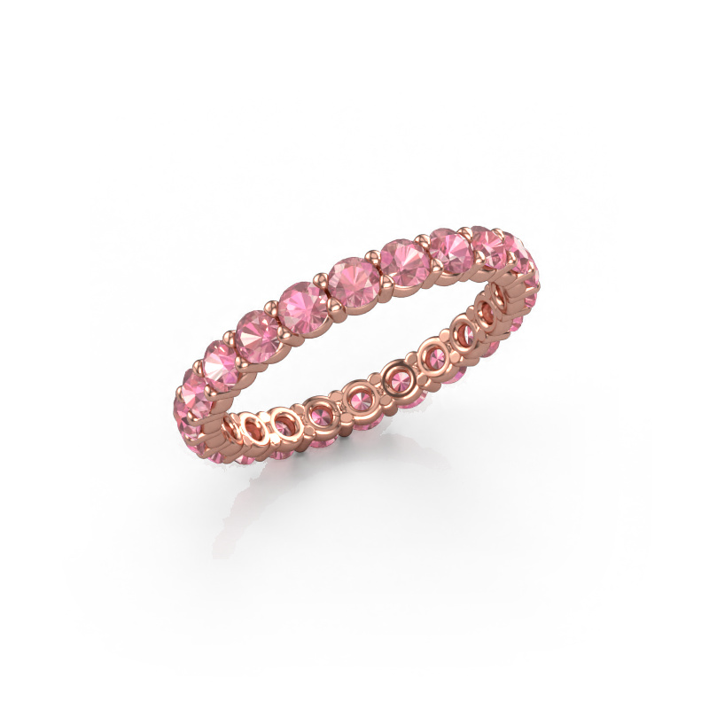 Image of Stackable ring Heddy rnd 2.7 585 rose gold Tourmaline pink 2.7 mm