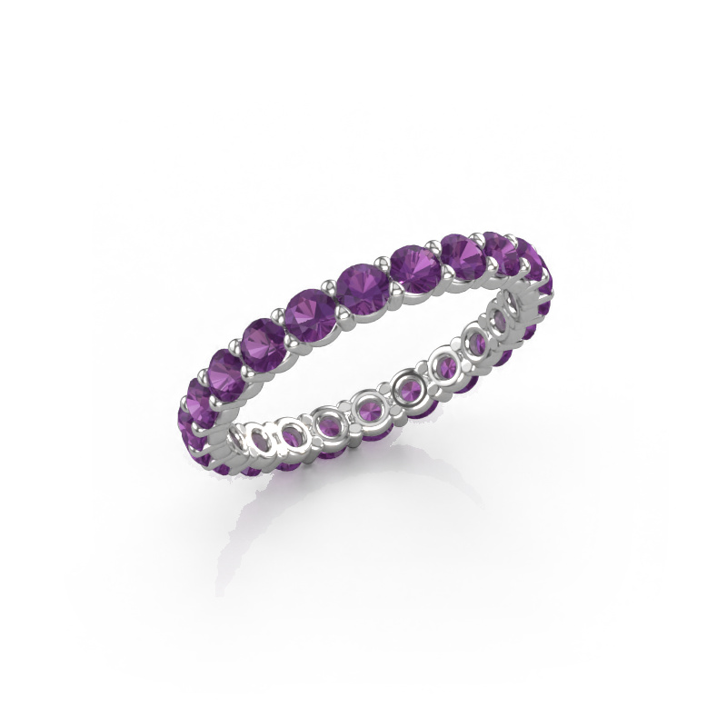Image of Stackable ring Heddy rnd 2.7 585 white gold Amethyst 2.7 mm