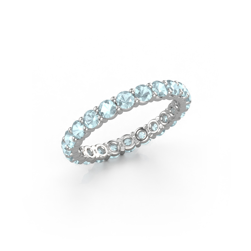 Bild von Vorsteckring Heddy rnd 2.7 585 Weißgold Aquamarin 2.7 mm