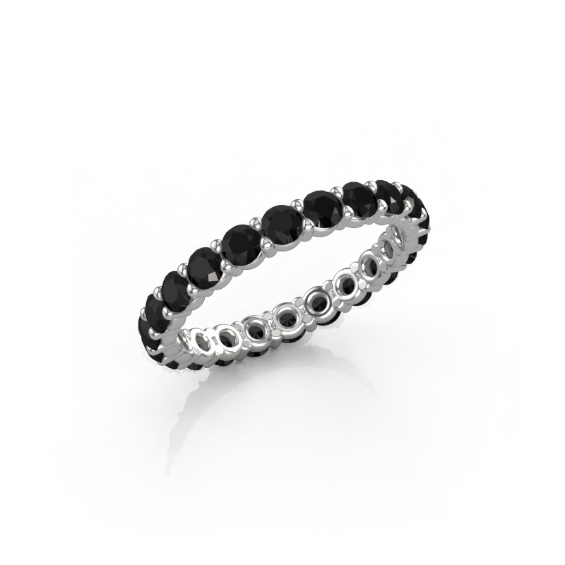 Image de Bague superposable Heddy rnd 2.7 585 or blanc Diamant noir 2.112 crt