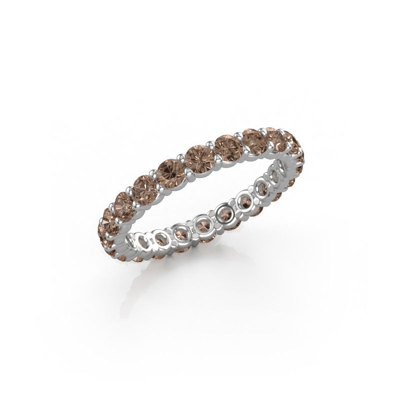 Bild von Vorsteckring Heddy rnd 2.7 585 Weißgold Braun Diamant 1.76 crt