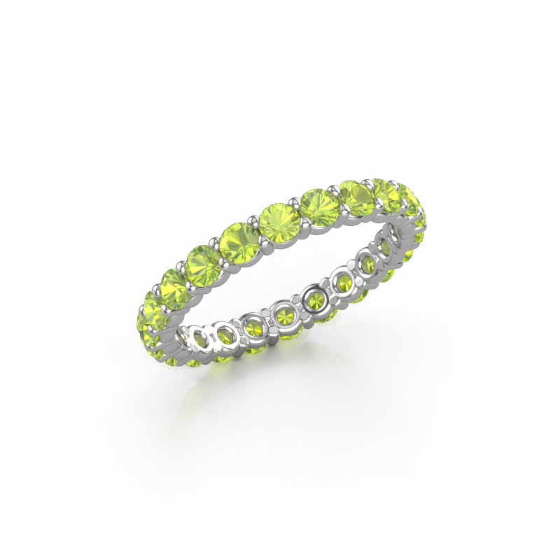 Image of Stackable ring Heddy rnd 2.7 585 white gold Peridot 2.7 mm