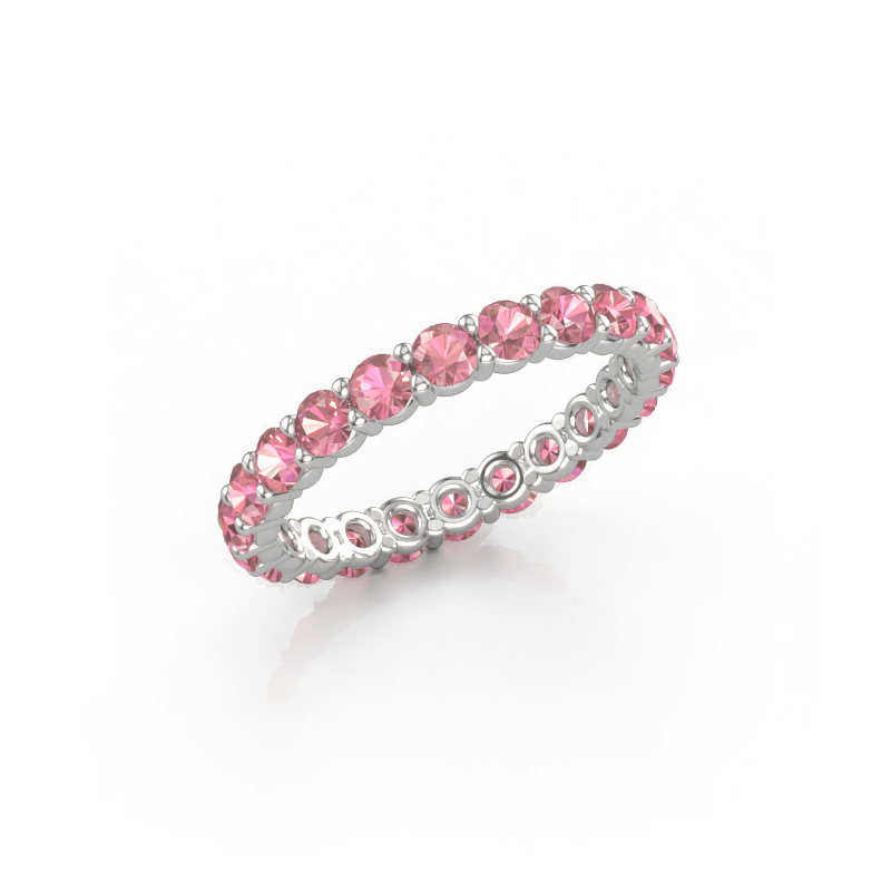 Bild av Stapelbar ring Heddy rnd 2.7 585 vitt guld Rosa turmalin 2.7 mm