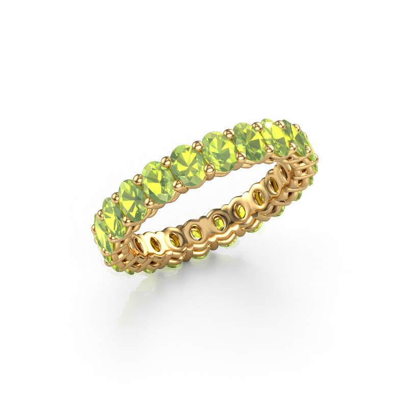Bild von Vorsteckring Heddy OVL 3x4 585 Gold Peridot 4x3 mm