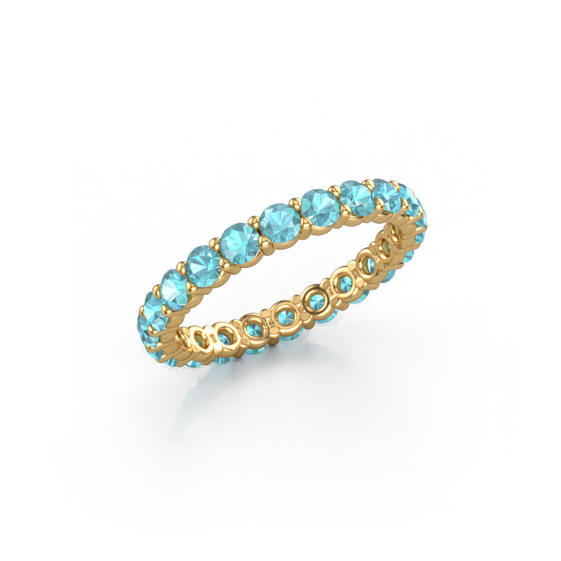 Image of Stackable ring Heddy rnd 2.7 585 gold Blue topaz 2.7 mm