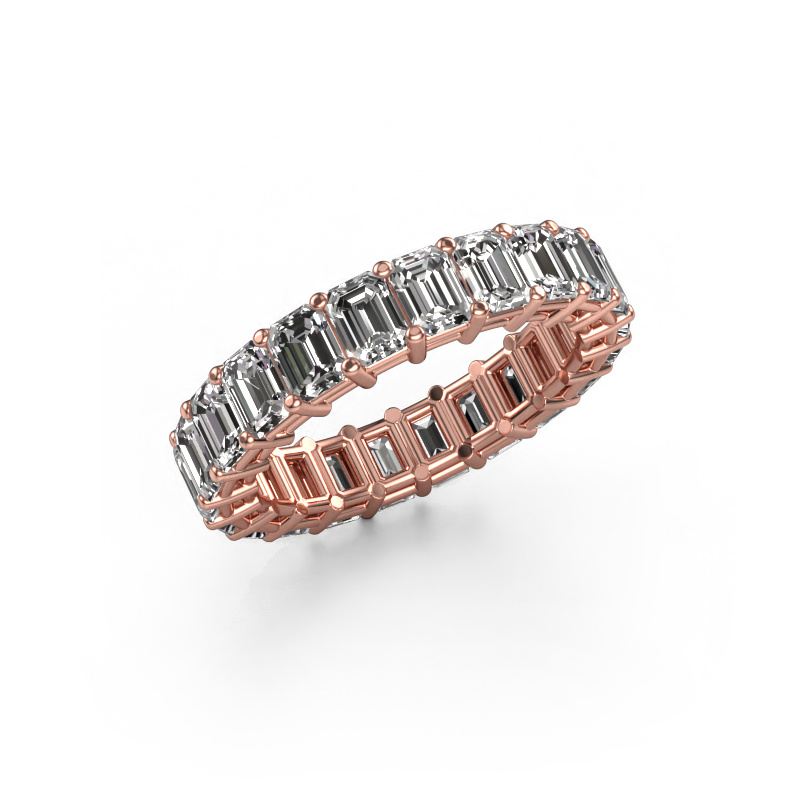 Image of Ring Heddy EME 4x3 585 rose gold Diamond 4.40 crt